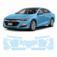 Антигравийная защитная бронепленка по лекалам для Chevrolet Malibu IX facelift 2019-2024 - полный кузов