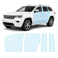Антигравийная защитная бронепленка по лекалам для Jeep Grand Cherokee WK2 facelift 2014-2021 - зоны дверей и стойки окон