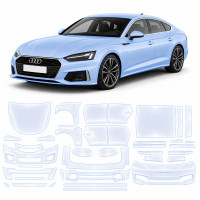 Антигравийная защитная бронепленка по лекалам для Audi A5 F5 facelift 2020-2024 - полный кузов