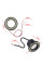 LED Fog Lights Round Lens with DRL D64mm 12V 10W 7000K White and Yellow Light 2 pcs (AG-2511 W+Y)
