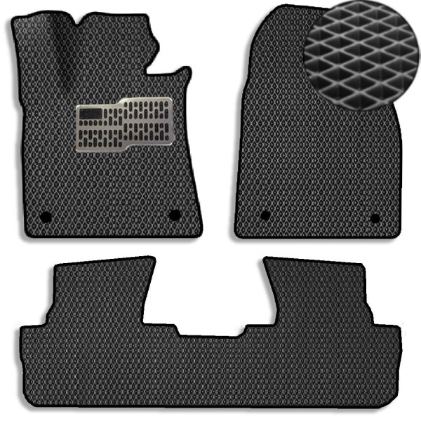 3D EVA Коврики в салон для Lexus RX 350 2009-2015 с подпятником Черные 5 шт