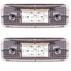 Габарит прямоугольный 115х40 мм 12/24V 9 диодов Белый 2 шт (TH 930)
