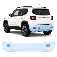 Антигравийная защитная бронепленка по лекалам для Jeep Renegade BU facelift 2019- задний бампер