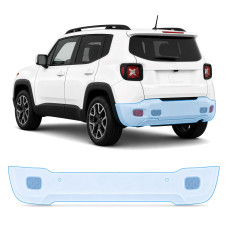 Антигравийная защитная бронепленка по лекалам для Jeep Renegade BU facelift 2019- задний бампер
