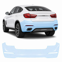 Антигравийная защитная бронепленка по лекалам для BMW X6 F16 2014-2019 - задний бампер