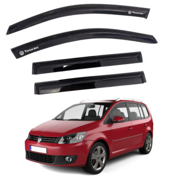 Дефлекторы окон ветровики Volkswagen Touran II 2010-2015 Минивэн Скотч 3M Voron Glass