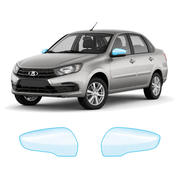 Антигравийная защитная бронепленка по лекалам для LADA Granta 2190 facelift 2018-2022 - зеркала