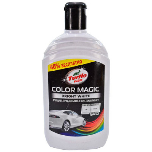 Белый полироль с тефлоном для кузова Turtle Wax Color Magic PTFE 500 мл