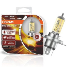 Автолампа галогенная Osram Fog Breaker +60% 12V H4 60/55W 2600K 2 шт (62193FBR-BOX)