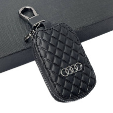 Ключница – чехол автомобильная для ключей с логотипом Audi Ромб Черный