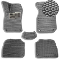 3D EVA Килимки в салон для Skoda SuperB 2001-2008 (Металевий підп'ятник) Сірі 5 шт