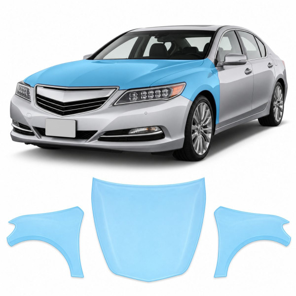 Антигравийная защитная бронепленка по лекалам для Acura RLX I 2014-2017 - капот и передние крылья
