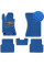Коврики в салон EVA для Subaru Forester II (F11) 2002-2008 с подпятником Синие 5 шт