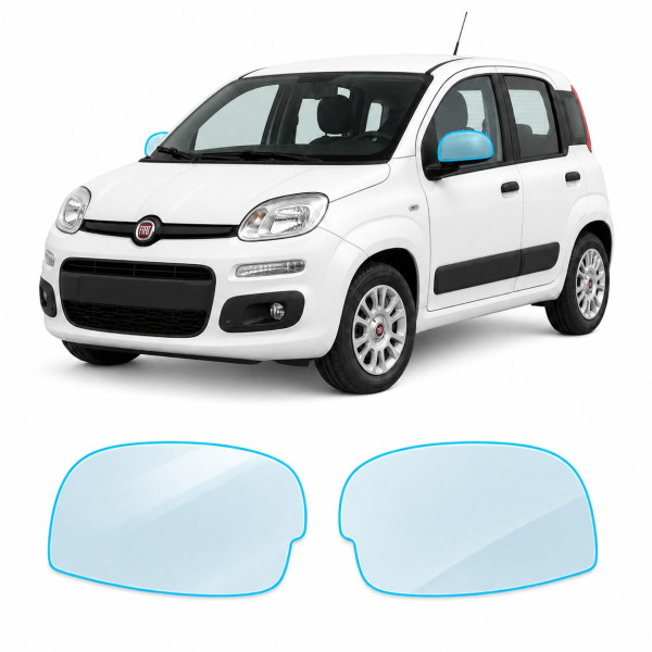 Антигравійна захисна бронеплівка за лекалами для Fiat Panda III 2011-2024 - дзеркала