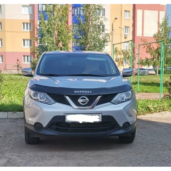 Дефлектор капоту мухобійка для Nissan Qashqa 2014-2021 (Vip Tuning) NS66