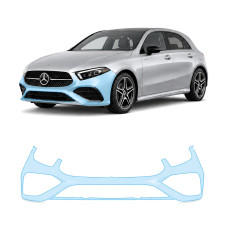 Антигравійна захисна бронеплівка за лекалами для Mercedes-Benz A-Class W177 facelift 2022- передній бампер