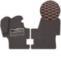 3D Коврики в салон EVA для Volkswagen Transporter T4 1+2 1990-2003 с подпятником Коричневые 2 шт