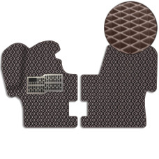 3D Килимки у салон EVA для Volkswagen Transporter T4 1+2 1990-2003 з підп'ятником Коричневі 2 шт