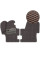 3D Коврики в салон EVA для Volkswagen Transporter T4 1+2 1990-2003 с подпятником Коричневые 2 шт