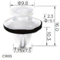 Клипса крепления обшивки дверей TOYOTA LEXUS (90467-A0032 90467A0032 15827) (C1895)