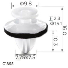 Клипса крепления обшивки дверей TOYOTA LEXUS (90467-A0032 90467A0032 15827) (C1895)