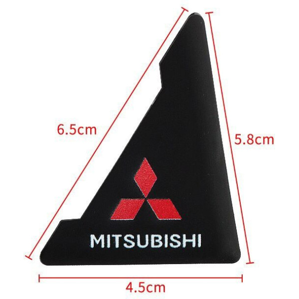 Защита углов двери Mitsubii 2 шт Резиновые 45х58х47 мм на скотче Черные Усиленные (противоударные чехлы от сколов)