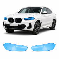 Антигравийная защитная бронепленка по лекалам для BMW X4 G02 facelift 2021- оптика (фары и ПТФ)
