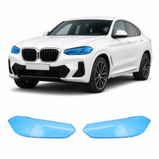 Антигравийная защитная бронепленка по лекалам для BMW X4 G02 facelift 2021- оптика (фары и ПТФ)