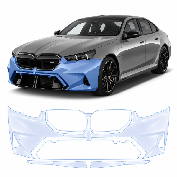 Антигравійна захисна бронеплівка за лекалами для BMW M5 G90 2024- передній бампер