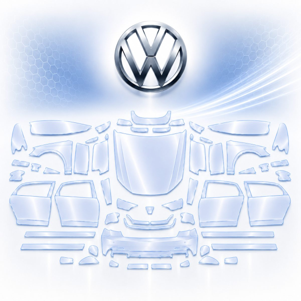 Антигравийная защитная бронепленка по лекалам для Volkswagen T-Cross I 2018-2023 - полный кузов