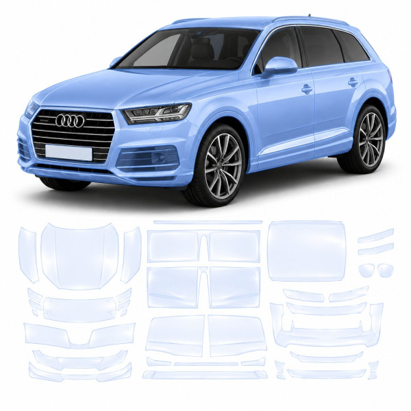 Антигравийная защитная бронепленка по лекалам для Audi Q7 4M 2015-2019 - полный кузов