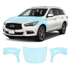 Антигравійна захисна бронеплівка за лекалами для Infiniti QX60 L50 facelift 2016-2020 - капот і передні крила