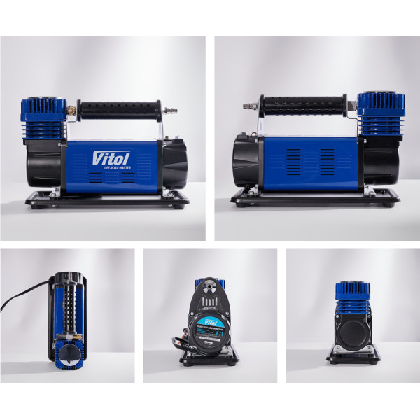 Автомобільний компресор Vitol OFF ROAD MASTER 150psi 50Amp 160л шланг 7,5м Клемі (K-71)