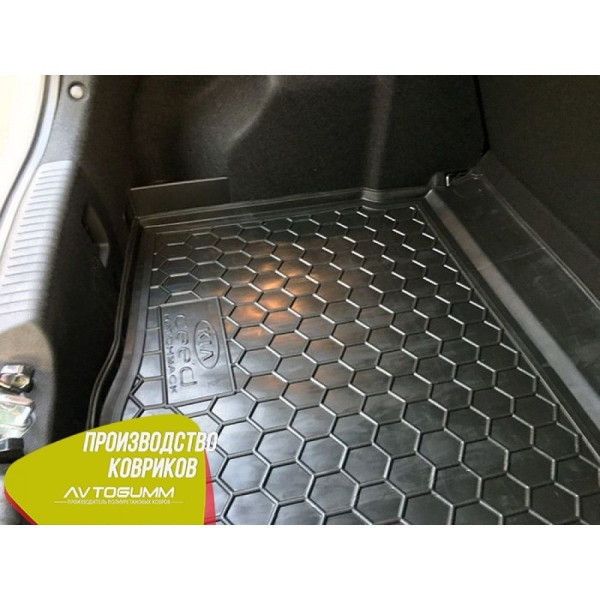 Автомобільний килимок в багажник Kia Ceed JD 2012- Hatcхечбекack base/mid / Гумо - пластик