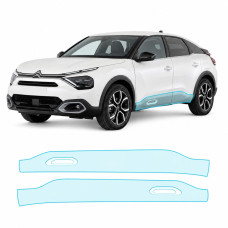 Антигравійна захисна бронеплівка за лекалами для Citroen C4 / e-C4 III 2020- нижня зона кузова пороги