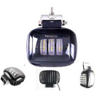 Дополнительная LED Фара Квадрат 120x100x60 мм с ДХО 45W 15W*3 10-30V (Крепления снизу)