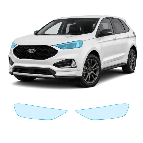 Антигравійна захисна бронеплівка за лекалами для Ford Edge (US) II facelift 2019-2024 - оптика (фари та ПТФ)