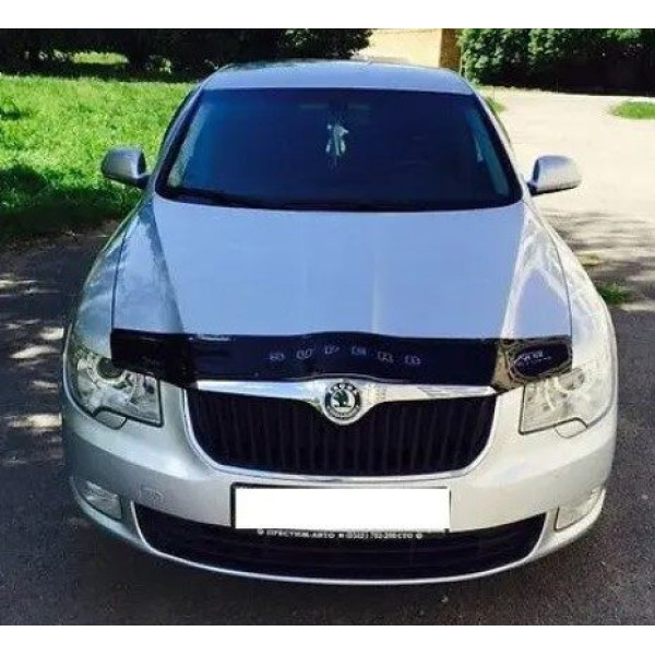 Дефлектор капота мухобойка Skoda Superb 2008-2013 (Vip Tuning) SK16