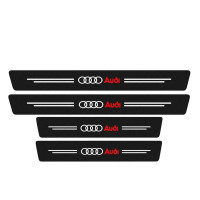Захисна плівка накладка на пороги для Audi Чорний Карбон 4 шт