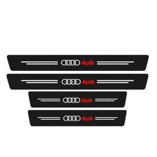 Защитная пленка накладка на пороги для Audi Черный Карбон 4 шт
