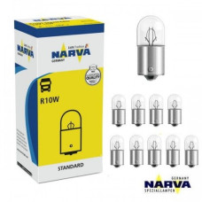 Автолампи Одноконтактна Narva R10W BA15s (Габарити Cтоп) 10 шт (17311)