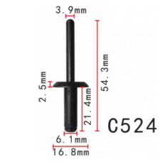 Заклепка пластиковая Ford (N804759S, N804759-S, 25026) (C524)
