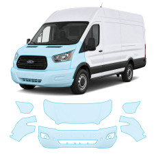 Антигравійна захисна бронеплівка за лекалами для Ford Transit VII 2013- передня частина авто (капот бампер крила))