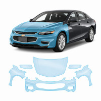 Антигравійна захисна бронеплівка за лекалами для Chevrolet Malibu IX 2016-2018 - передня частина авто (капот бампер крила))