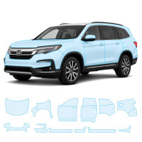 Антигравийная защитная бронепленка по лекалам для Honda Pilot III facelift 2019-2022 - полный кузов