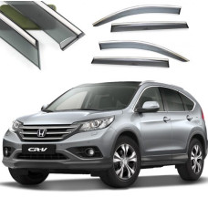 Дефлекторы окон ветровики Benke для Honda CR-V 2007-2012 Хром Молдинг Из Нержавеющей Стали 3D