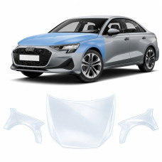 Антигравійна захисна бронеплівка за лекалами для Audi A3 8Y facelift 2024- капот і передні крила