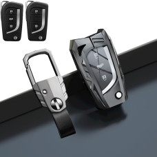 Чехол для автоключей Toyota С карабином Темный хром Оригинал (YA0039)