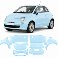 Антигравийная защитная бронепленка по лекалам для Fiat 500 II 2007- полный кузов