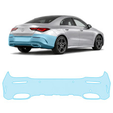 Антигравійна захисна бронеплівка за лекалами для Mercedes-Benz CLA C118 2019-2023 - задній бампер
